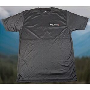 Category 5 T Shirt Mens Medium M‎ Black Ultra Club Made In Egypt Cool Dry